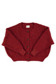 Knitted soft cardigan | Bordeaux