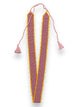Necklace/belt glass beads | violet & yellow
