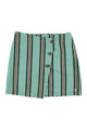 Short asymmetrical skirt | Blue w/ stripes