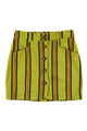Short skirt | Olive green w/ stripes