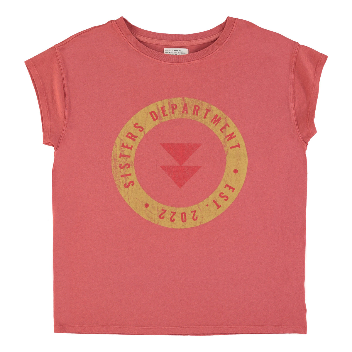 Short sleeve t-shirt | Old pink w/ sisters department logo