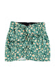 Short wrap skirt | Green floral print