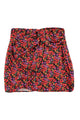 Short wrap skirt | Pink & red floral print