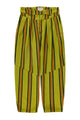 Trousers | Olive green w/ stripes
