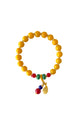 Bracelet Yellow Beads w/ Pendant