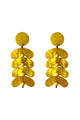 Earrings flowers pendant, yellow