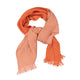 Knitted scarf . Orange & pink w/ golden lurex