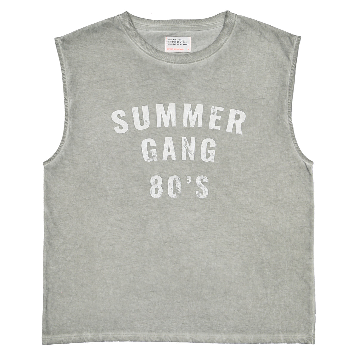 トップス SLEEVELESS AGING T-SHIRT ANCELLM - SLEEVELESS AGING T-SHIRT/BLACK | NapsNote