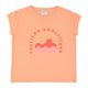 Short sleeve t-shirt | coral w/ "costiera" print