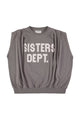 Fitted sleeveless t-shirt | Grey w/ "sisters dept" print