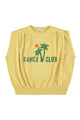 Fitted sleeveless t-shirt | Sand w/ "dance club" print