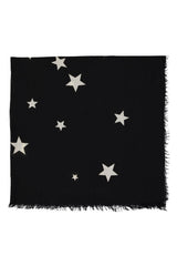 Scarf | Black w/ ecru stars