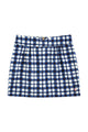 Short skirt | Blue & ecru squares