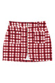 Short skirt | Bordeaux & ecru squares