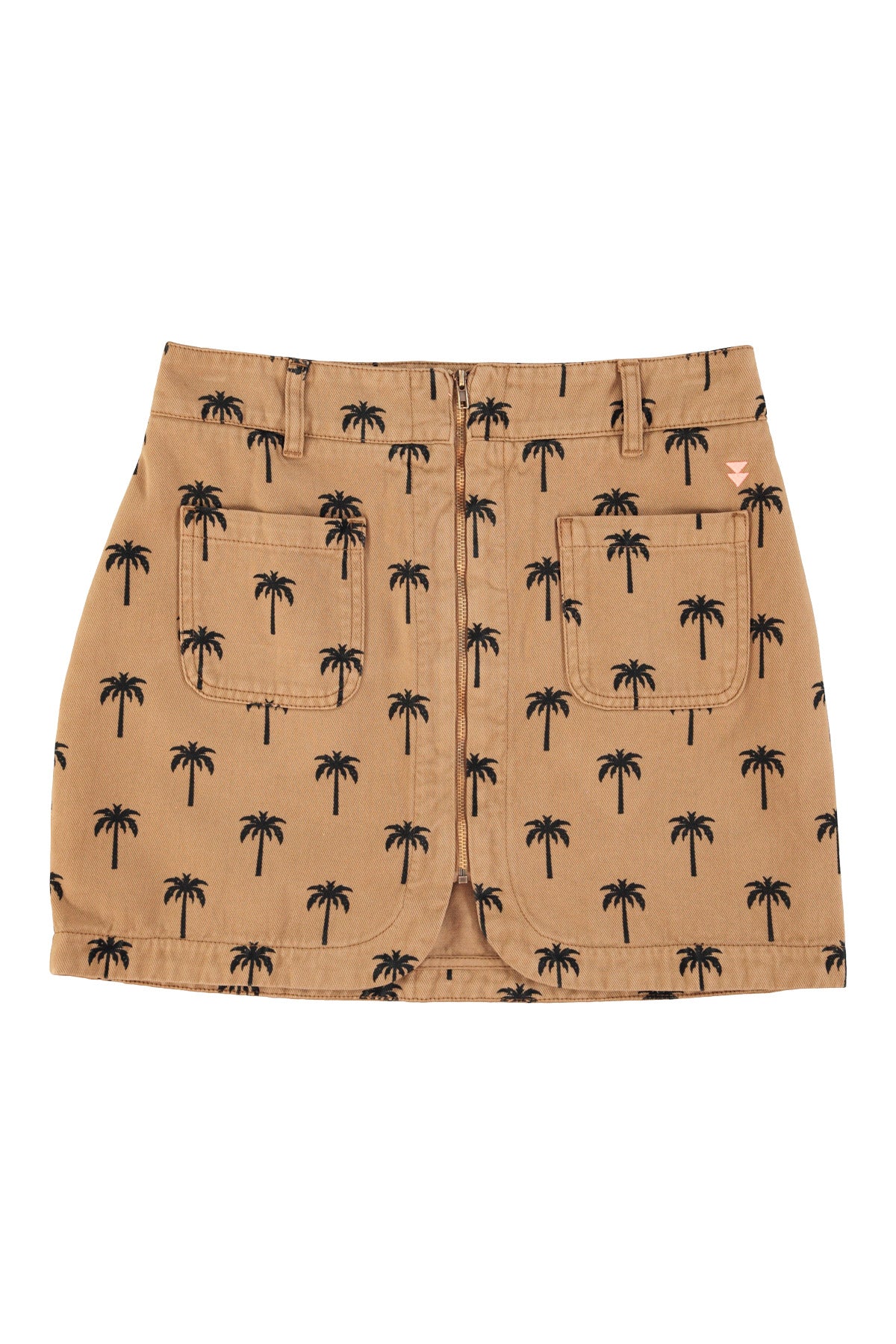 Short skirt | Brown w/ palm trees