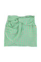 Short skirt | Green & ecru checkered