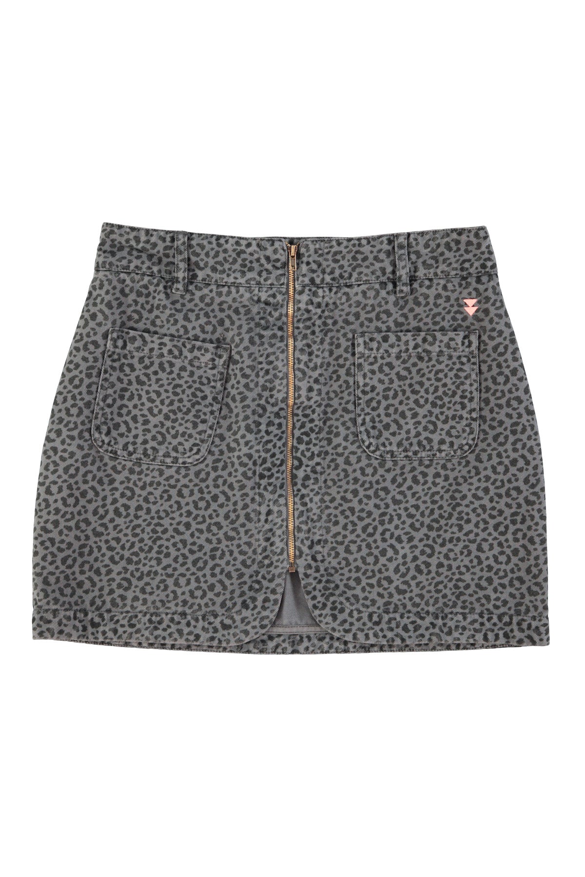 Short skirt | Grey w/ animal print