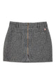 Short skirt | Grey w/ animal print