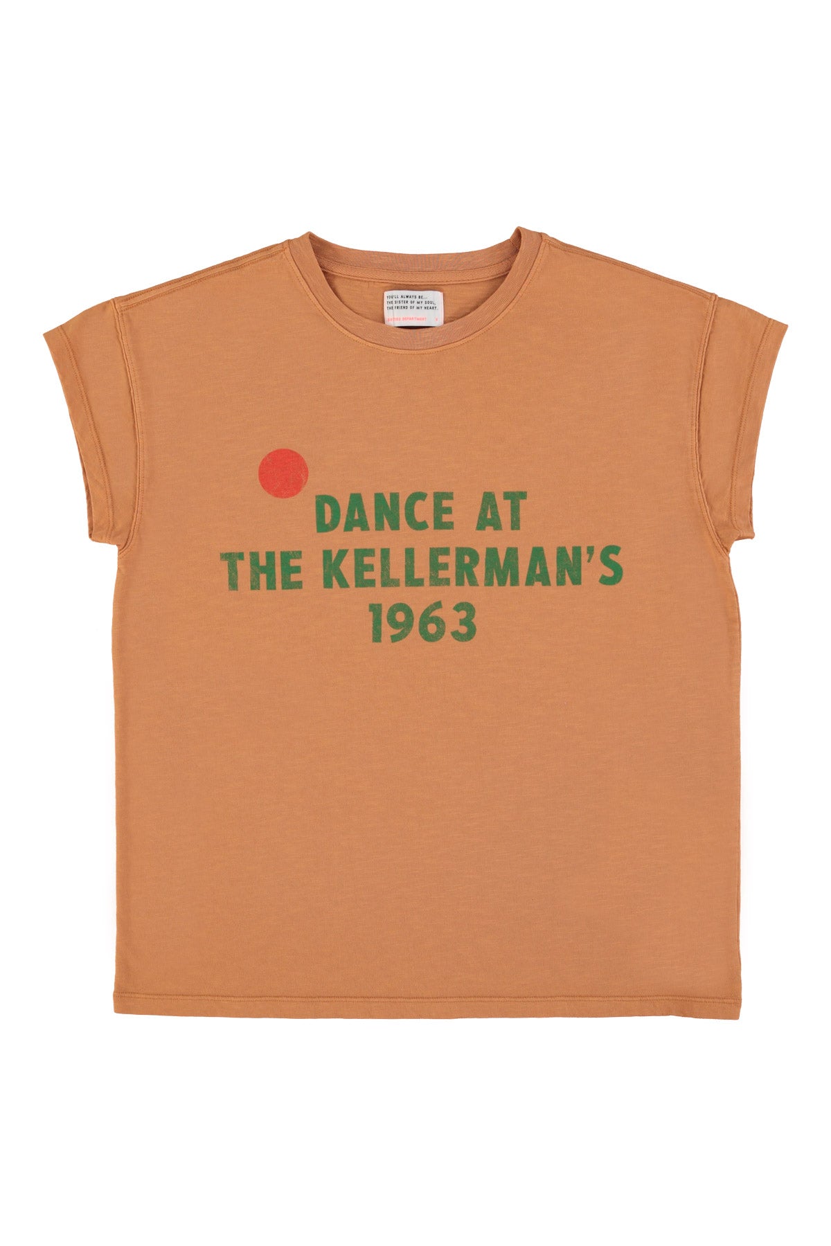 Short sleeve t-shirt | Terracotta w/ "dance at the kellerman" print