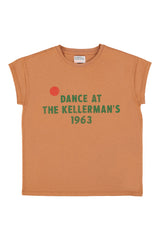 Short sleeve t-shirt | Terracotta w/ "dance at the kellerman" print