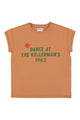 Short sleeve t-shirt | Terracotta w/ "dance at the kellerman" print