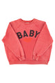 Sweatshirt | Washed red w/  "baby" print