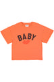 T-shirt w/ short sleeves | Orange w/ "baby" print