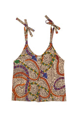 Top w/ straps | Multicolor snakes