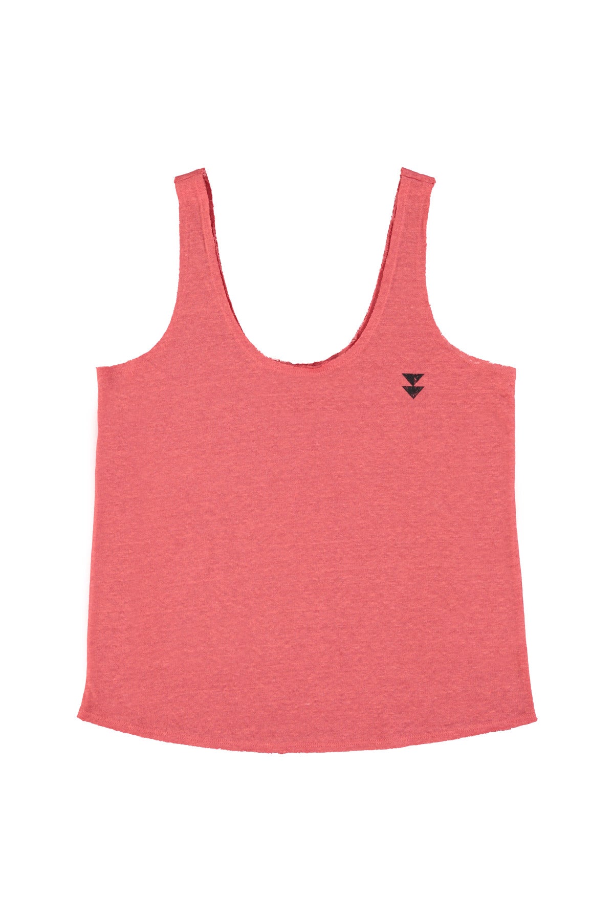 Top w/ v-neck | Coral linen