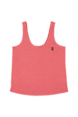 Top w/ v-neck | Coral linen