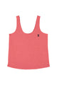 Top w/ v-neck | Coral linen