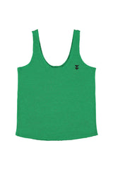 Top w/ v-neck | Green linen