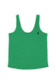 Top w/ v-neck | Green linen