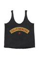 Top w/ v-neck | Washed black w/ "silly dancer" print