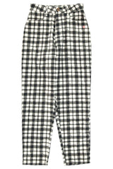 Trousers | Black & ecru squares