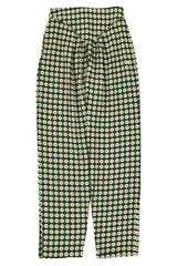 Trousers | Black w/ ecru flowers