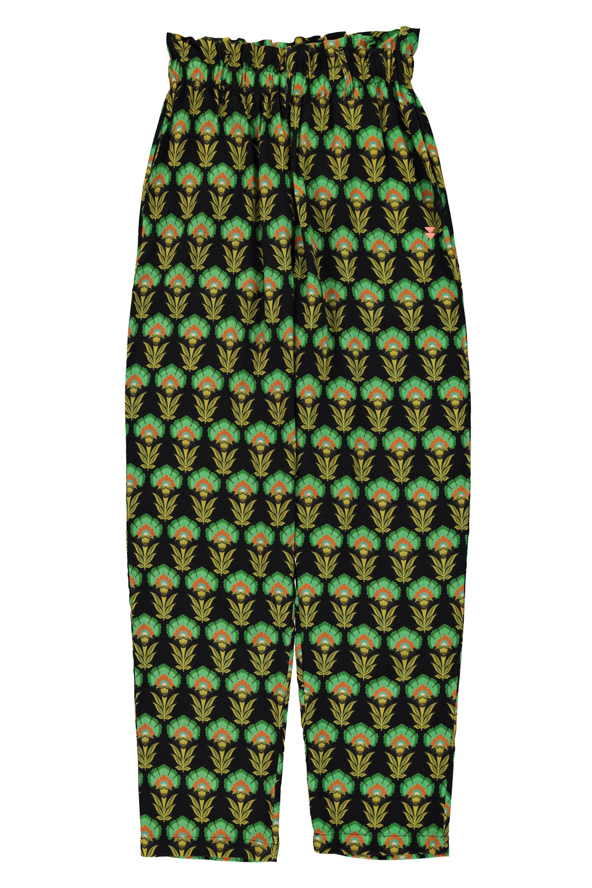 Trousers | Black w/ green flowers