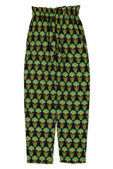Trousers | Black w/ green flowers