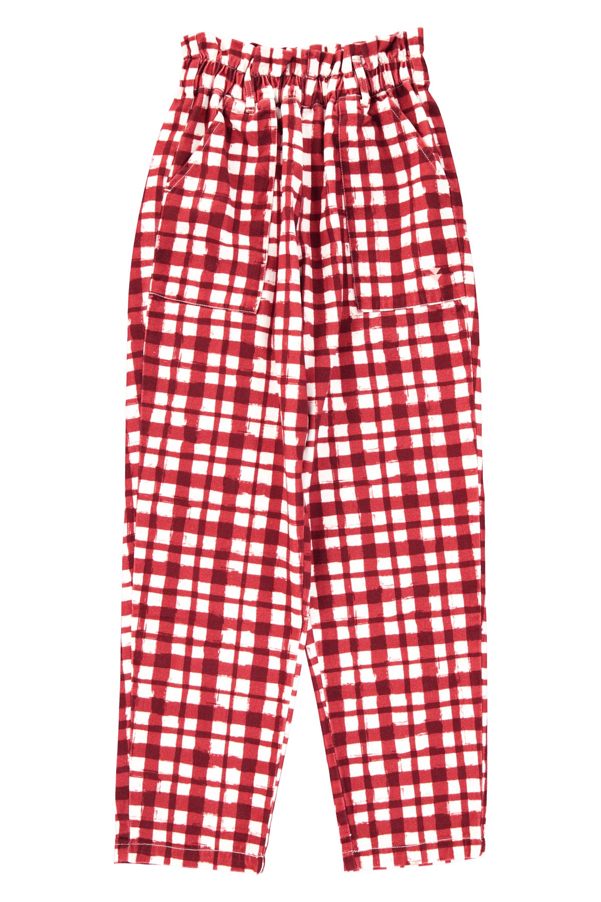 Trousers | Bordeaux & ecru squares