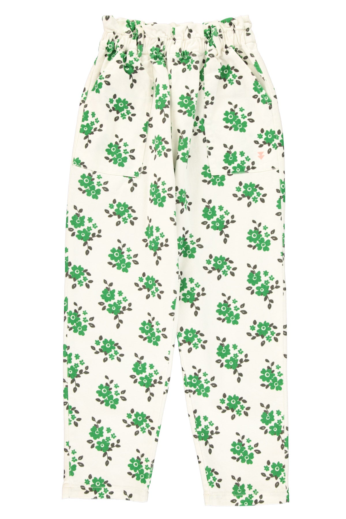 Trousers |  Ecru w/ green flowers