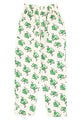 Trousers |  Ecru w/ green flowers