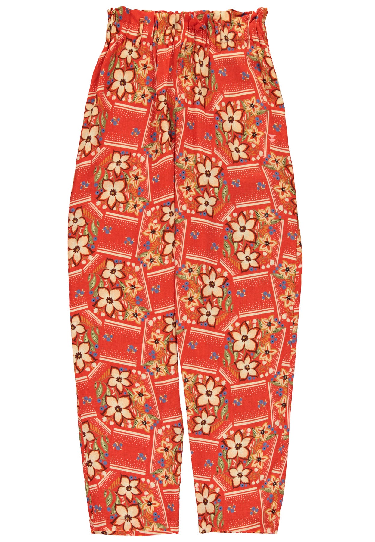 Trousers | Red w/ floral print
