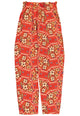 Trousers | Red w/ floral print