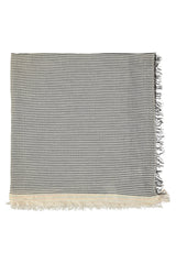 XL Scarf | Black & ecru stripes
