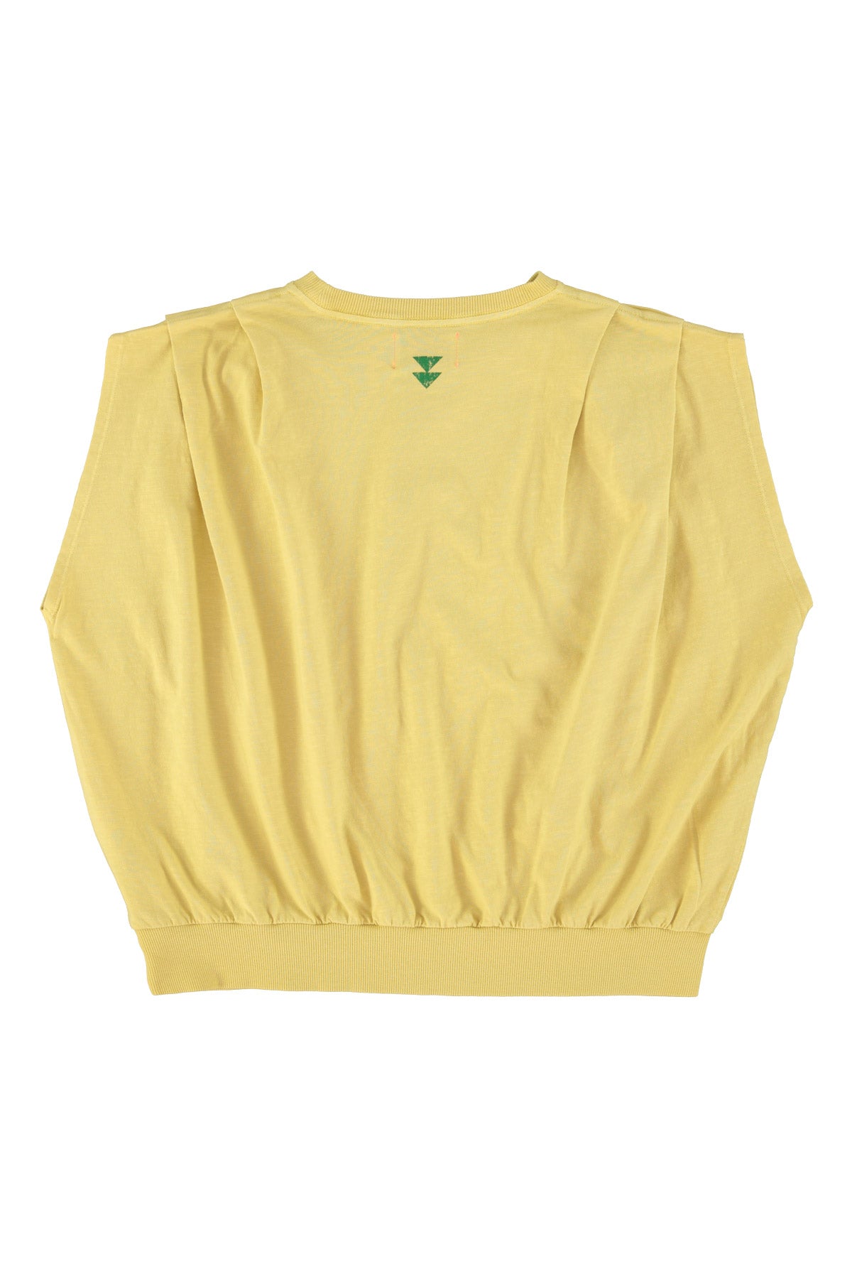 Fitted sleeveless t-shirt | Sand w/ "dance club" print