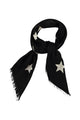 Scarf | Black w/ ecru stars