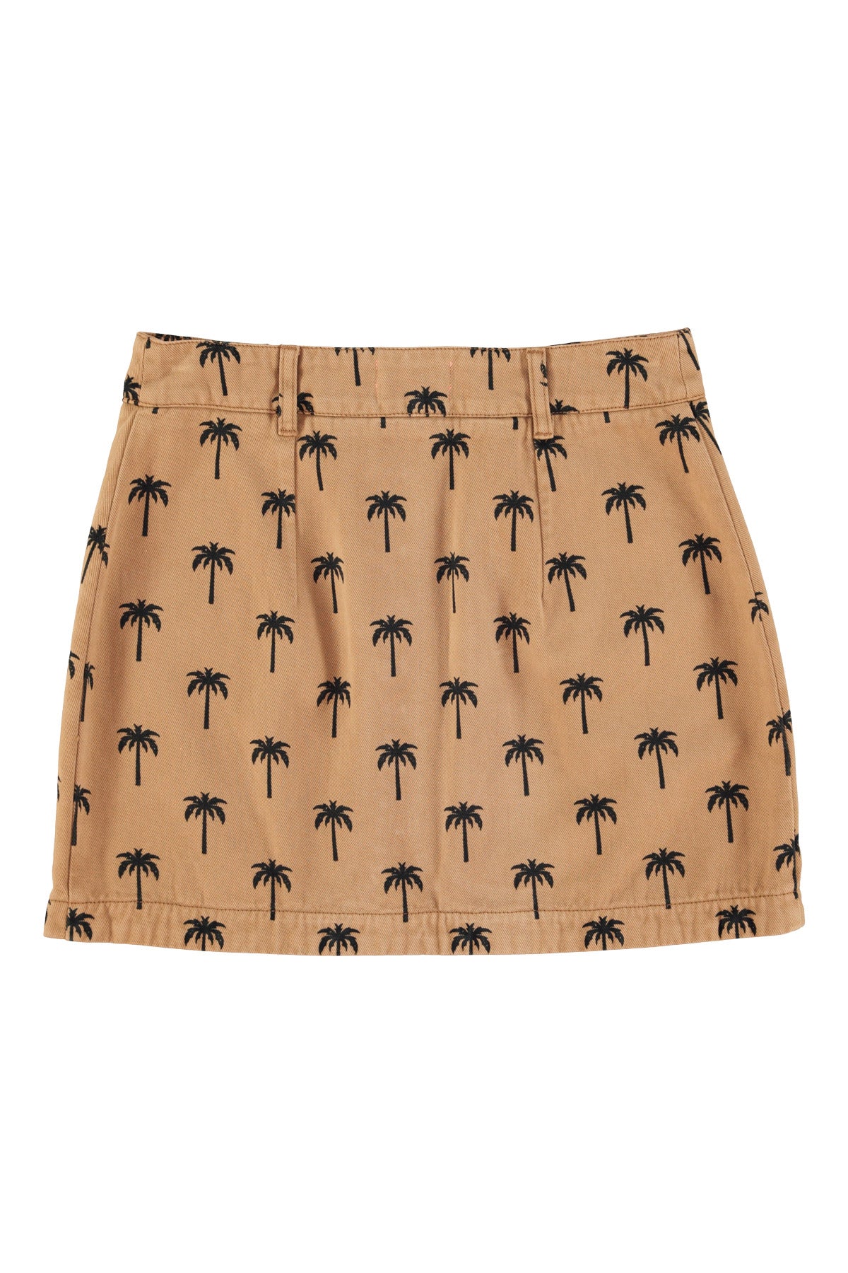 Short skirt | Brown w/ palm trees