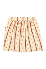 Short skirt | Ecru w/ vintage flowers