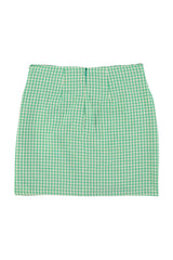 Short skirt | Green & ecru checkered