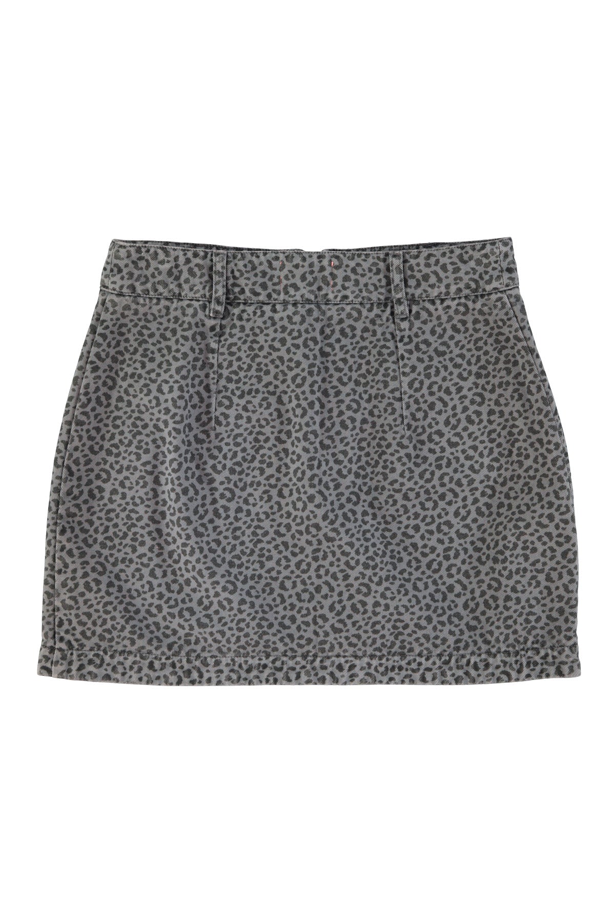 Short skirt | Grey w/ animal print